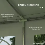 Outsunny Foisor pentru Exterior, Marchiza pentru Petreceri, Nunta si Cadru din Otel, 6 x 4 m 