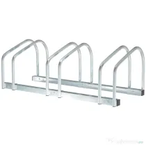 HOMCOM Suport de parcare pentru 3 biciclete din otel, 70,5 x 33 x 27cm, argintiu