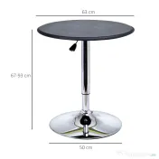 Homcom Masuta Bar Rotunda – Reglabila & Rotativa 360°