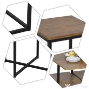 Homcom Set Masa Bar Industrial – 5 Piese (Masa + 4 Scaune)