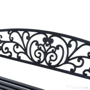 Outsunny Bancă pentru Grădină pentru Exterior din Metal și Fontă, Încărcare maximă 240 kg127×60×85 cm, Negru | Aosom Romania 