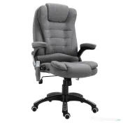 Vinsetto Fotoliu Relax cu 6 Zone de Masaj, Spătar Reglabil și Design Ergonomic, Gri | Aosom Romania