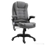 Vinsetto Fotoliu Relax cu 6 Zone de Masaj, Spătar Reglabil și Design Ergonomic, Gri