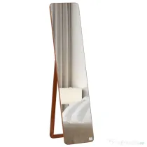 HOMCOM oglinda de podea, cadru din lemn, 43x37x156 cm