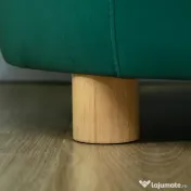 PawHut Canapea Verde Luxoasă pentru Câini, cu Spătar și Pernă Detașabilă, 65x64x37 cm | Aosom Romania 