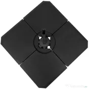 Outsunny Bază de Umbrelă cu Brat Modulară, Se Umple cu Apă/Nisip, pentru Umbrele cu Bază în Formă de Cruce, Negru, 100x100cm | Aosom Romania 