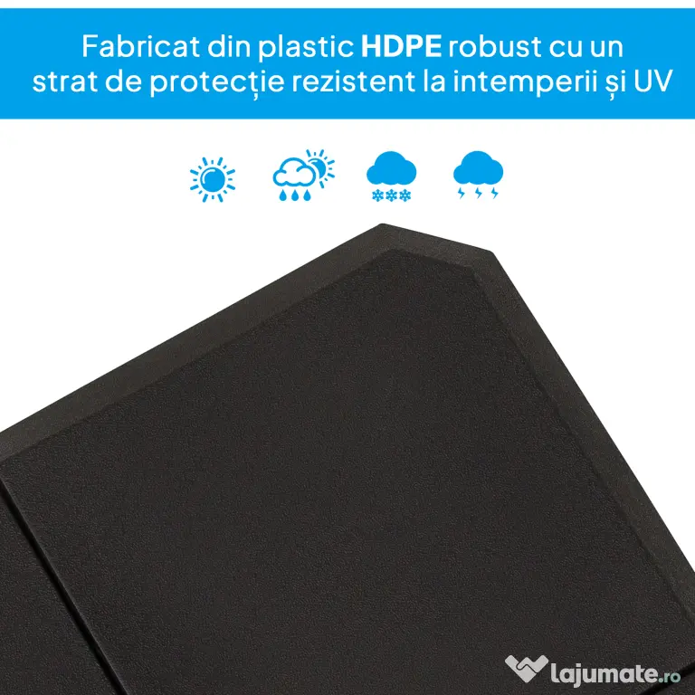 Outsunny Bază de Umbrelă cu Brat Modulară, Se Umple cu Apă/Nisip, pentru Umbrele cu Bază în Formă de Cruce, Negru, 100x100cm | Aosom Romania