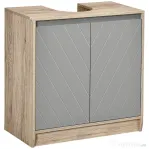 Homcom Masca Chiuveta – MDF 60×30×60 cm, 2 Usi & Rafturi Reglabile