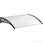 Outsunny Copertina Curbata cu suruburi si Buloane Incluse, Panouri din Policarbonat PP pentru Exterior