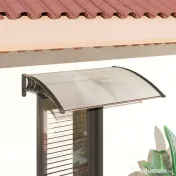 Outsunny Copertină Curbată pentru Exterior cu Panouri din Policarbonat și Sistem de Fixare Inclus | Aosom Romania 