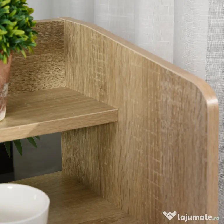 HOMCOM Noptieră cu Sertar și Raft, Mobilier Compact pentru Dormitor sau Sufragerie, Economie Spațiu, Lemn, Alb | Aosom Romania