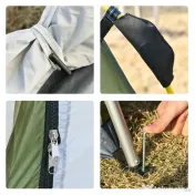 Outsunny Cort pentru Camping cu 2 Locuri, Cort cu Ușă, 3 Ferestre cu Plasă și Geantă pentru Transport, 240x240x199 cm, Verde | Aosom Romania