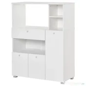Dulap de bucatarie cu 3 compartimente si sistem de prindere de perete, PAL alb, 90x40x120cm HOMCOM | Aosom Romania 