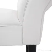 HOMCOM Bancă de Capăt de Pat cu Cotiere Rulate, Bancă Căptușită pentru Dormitor, 102x36x51 cm, Alb | Aosom Romania 