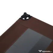 PawHut Sezlong Caini Metal și Panza Oxford, Confort Superior 92x76x18cm, Maro și Negru | Aosom Romania