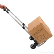 Homcom Carucior Pliabil Transport – Aluminiu, Capacitate 70 kg 