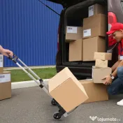 Homcom Carucior Pliabil Transport – Aluminiu, Capacitate 70 kg 
