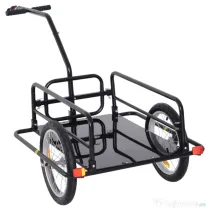 Homcom Remorca Bicicleta 156×72×82 cm – Carut Negru cu Spatiu Generos