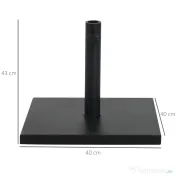 Outsunny Bază Umbrelă 13.3kg, Ciment, Postament Lucios pentru Umbrelă Grădină, Negru | Aosom Romania