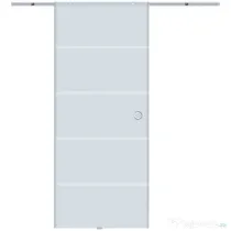HOMCOM usa glisanta cu sina, din sticla, 90x205x0.8 cm