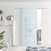 HOMCOM usa glisanta cu sina, din sticla, 90x205x0.8 cm 