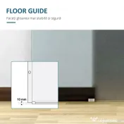 HOMCOM usa glisanta cu sina, din sticla, 90x205x0.8 cm 