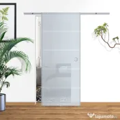 HOMCOM usa glisanta cu sina, din sticla, 90x205x0.8 cm 