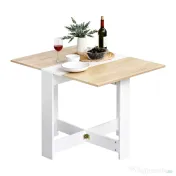 HOMCOM masa de pranz moderna, stejar alb, 103x76x73.5cm 