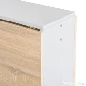 HOMCOM masa de pranz moderna, stejar alb, 103x76x73.5cm 