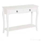 HOMCOM Consolă pentru Hol cu Raft Depozitare și Design Modern, 100x33x75 cm, Alb