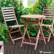Outsunny Set gresie pentru Terasa 30x30x2cm, 0.81 mq, Maro 