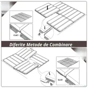 Outsunny Set gresie pentru Terasa 30x30x2cm, 0.81 mq, Maro 