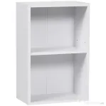 HOMCOM biblioteca din lemn, cu raft, 40x24x61 cm, alba