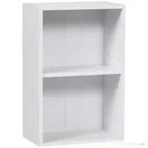 HOMCOM biblioteca din lemn, cu raft, 40x24x61 cm, alba