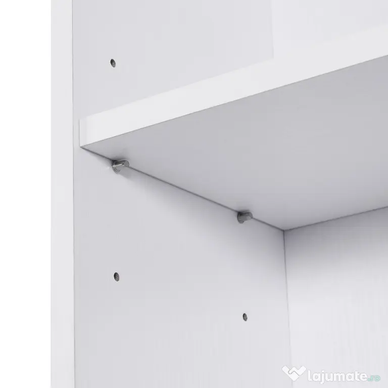 HOMCOM biblioteca din lemn, cu raft, 40x24x61 cm, alba