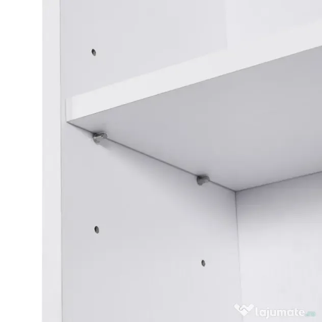 HOMCOM biblioteca din lemn, cu raft, 40x24x61 cm, alba