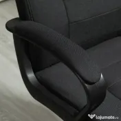 Vinsetto Scaun de Birou Ergonomic, Basculant și Căptușit, cu Înălțime Reglabilă, 62 x 76 x 110-119 cm, Negru 