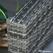 Outsunny Canapea de Exterior cu 3 Locuri din Ratan PE, Canapea cu Perne Detasabile și Structură Metalică pentru Grădină, Terasă și Balcon, 185x70x80 cm, Gri | Aosom Romania 