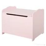 HOMCOM Cufar Jucarii din Lemn cu Capac Amortizat 60x40x48cm