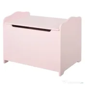 HOMCOM Cufar Jucarii din Lemn cu Capac Amortizat 60x40x48cm