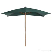 Outsunny Umbrelă din Lemn pentru Grădină, Verde, 2X3M, Design Elegant, Rezistentă la Intemperii | Aosom Romania 