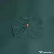 Outsunny Umbrelă din Lemn pentru Grădină, Verde, 2X3M, Design Elegant, Rezistentă la Intemperii | Aosom Romania 