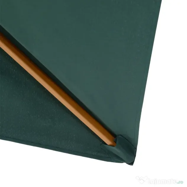 Outsunny Umbrelă din Lemn pentru Grădină, Verde, 2X3M, Design Elegant, Rezistentă la Intemperii | Aosom Romania