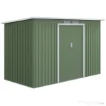 Outsunny magazie pentru scule de gradina, 280x130x172cm, Verde deschis