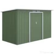 Outsunny magazie pentru scule de gradina, 280x130x172cm, Verde deschis 