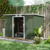 Outsunny magazie pentru scule de gradina, 280x130x172cm, Verde deschis 