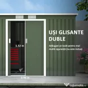 Outsunny magazie pentru scule de gradina, 280x130x172cm, Verde deschis 