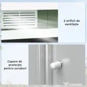 Outsunny magazie pentru scule de gradina, 280x130x172cm, Verde deschis 