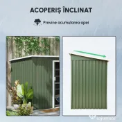 Outsunny magazie pentru scule de gradina, 280x130x172cm, Verde deschis 