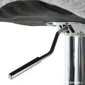 HOMCOM Set 2 Scaune de Bar Rotative cu Înălțime Reglabilă, Tetieră pentru Picioare și Spătar, 47x51,5x111,5 cm, Gri | Aosom Romania